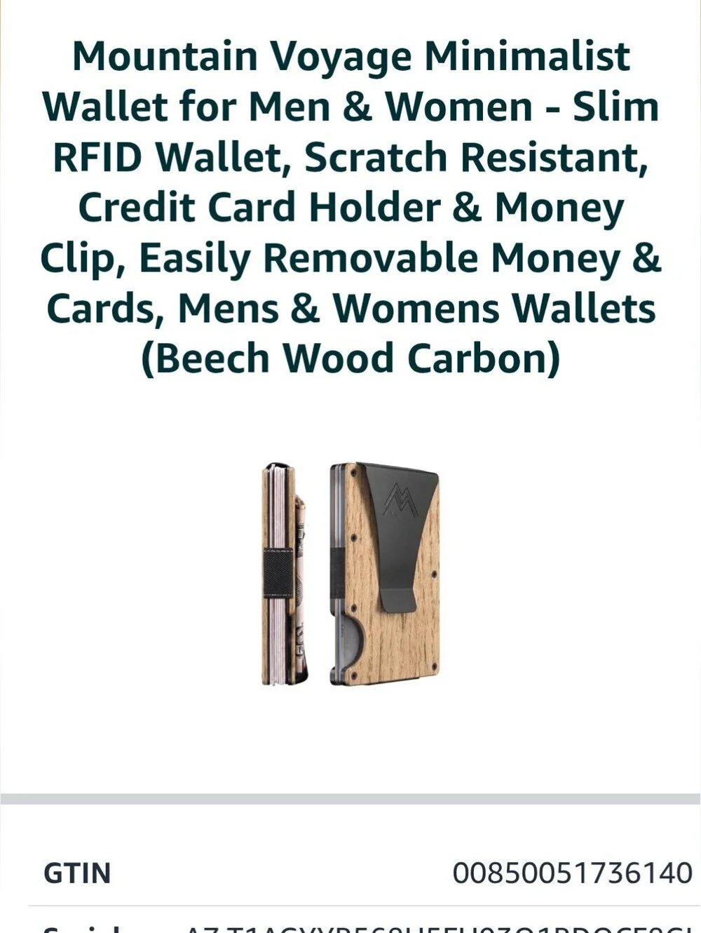 Mountain Voyage Minimalist Wallet for Men & Women - Slim RFID Wallet